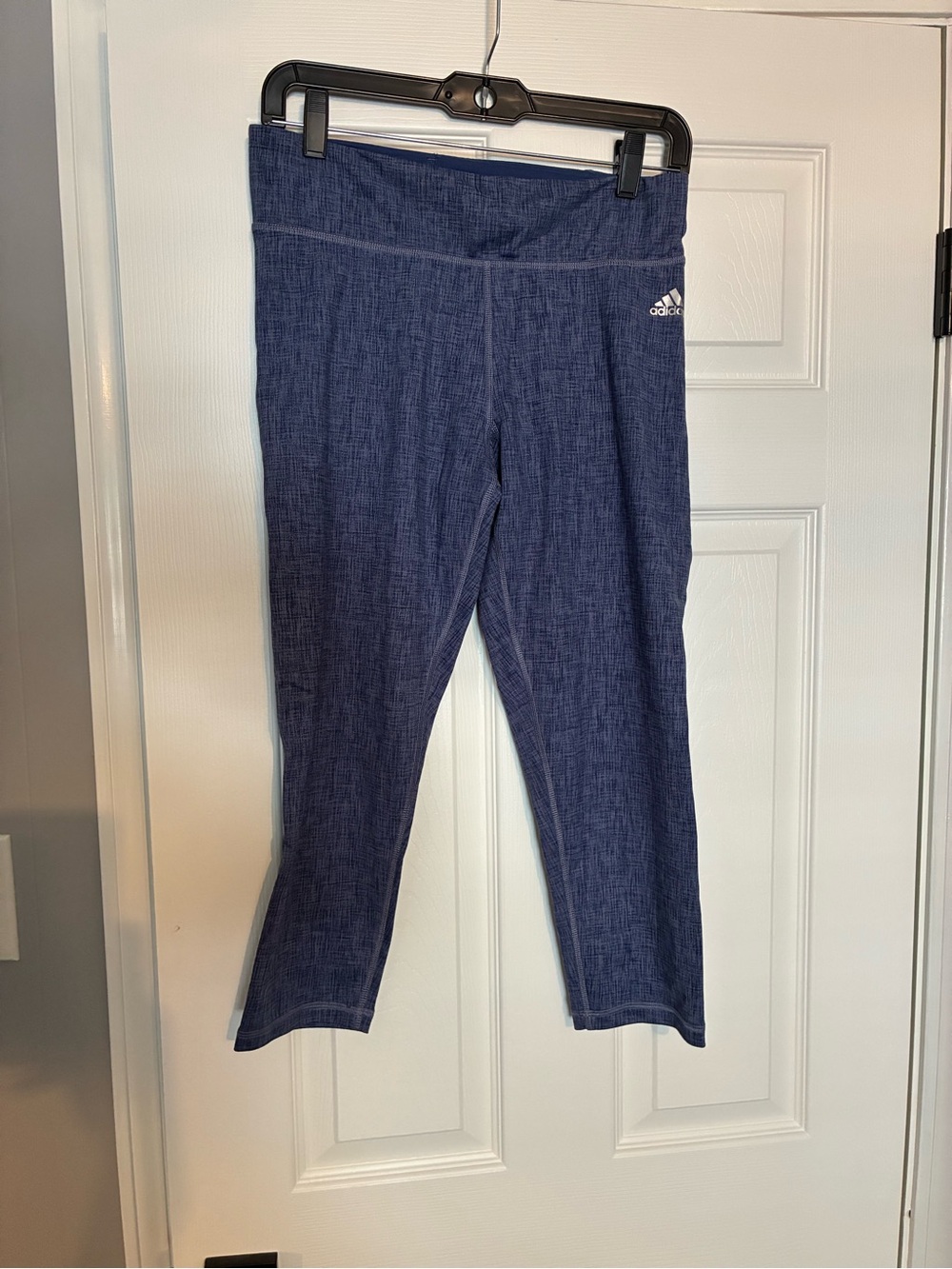 Adidas Deep Blue Heather Capri Leggings
